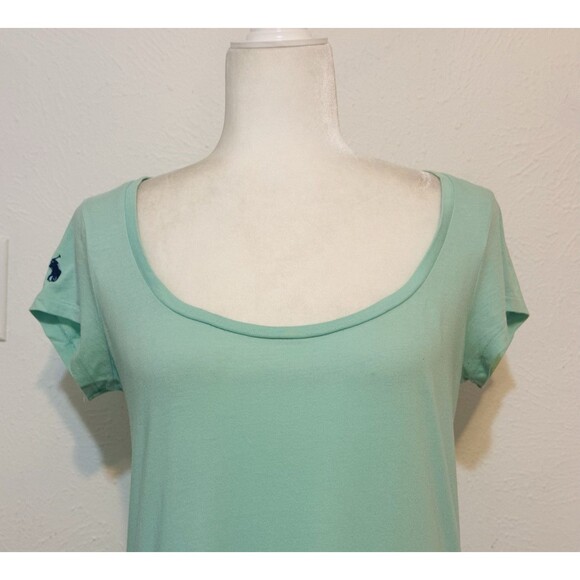 Polo Ralph Lauren Women Size M Mint Green Short Sleeve Maxi Dress Minimalist - Picture 4 of 13
